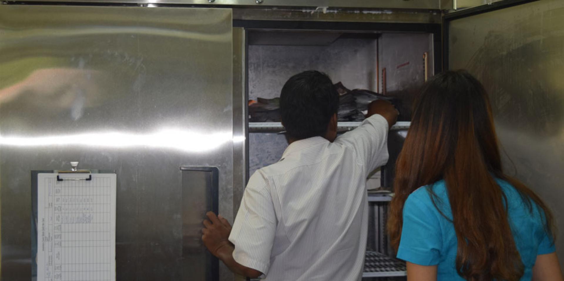 Cold storage is maintained for drugs and commodities that need it at the Magway NAP Cold storage is maintained for drugs and commodities that need it at the Magway NAP.