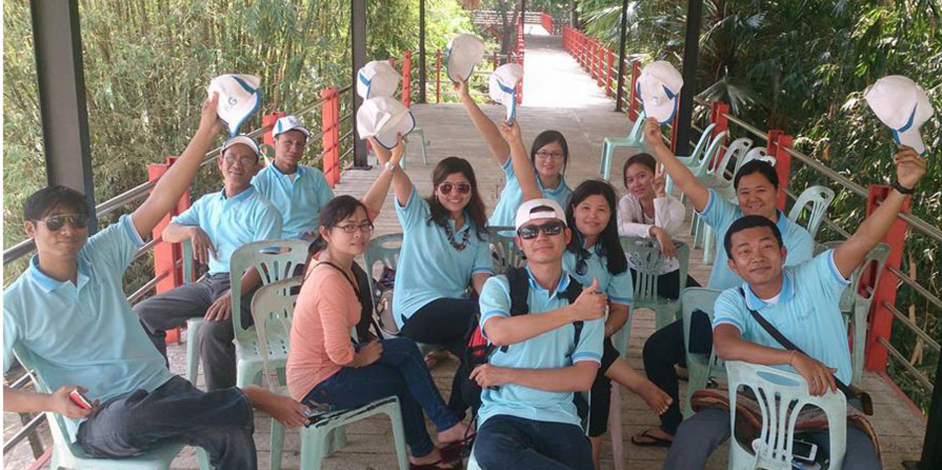 MCFU team at Kyike Htee Yoe during a team building field trip, 2016