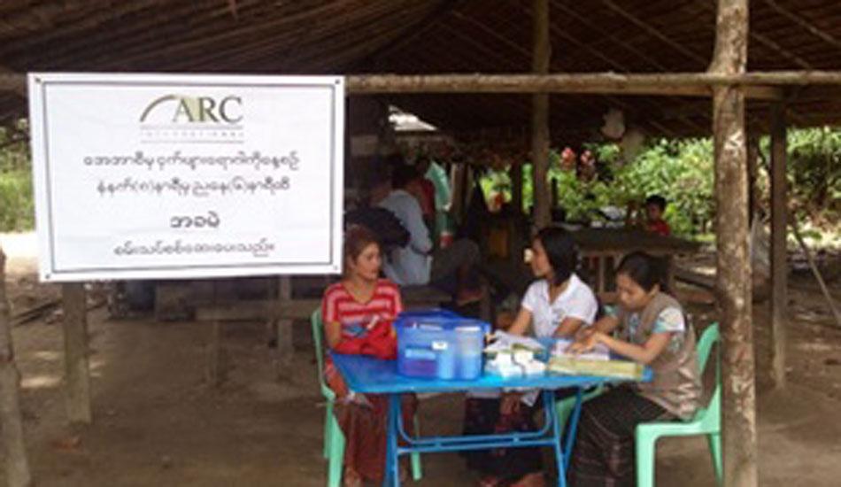 Malaria diagnosis and treatment is provided free at ARC malaria corner point, Kawthaung Township.
