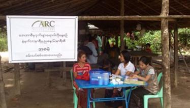 Malaria diagnosis and treatment is provided free at ARC malaria corner point, Kawthaung Township.