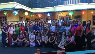 UNOPS FFAs gather for a meeting in Yangon